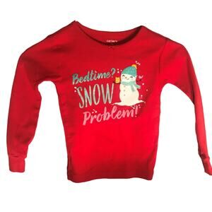 Carter's 5t pj top red long sleeve Bedtime